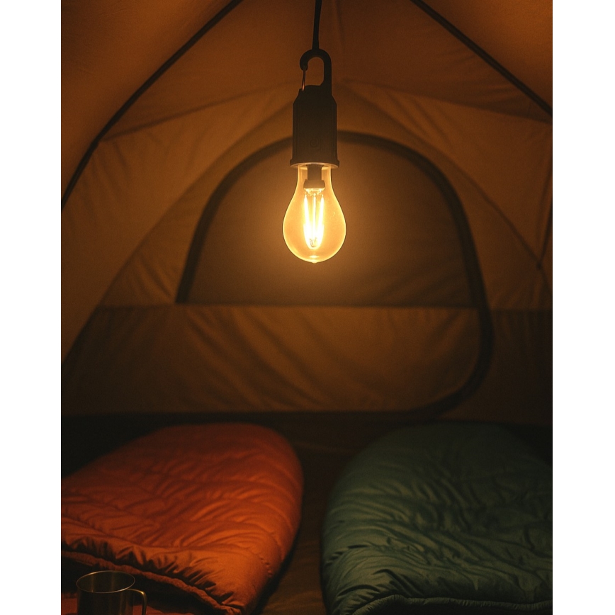 Lámpara colgante LED exterior regulable y recargable 3W/5V 400 mAh IP44