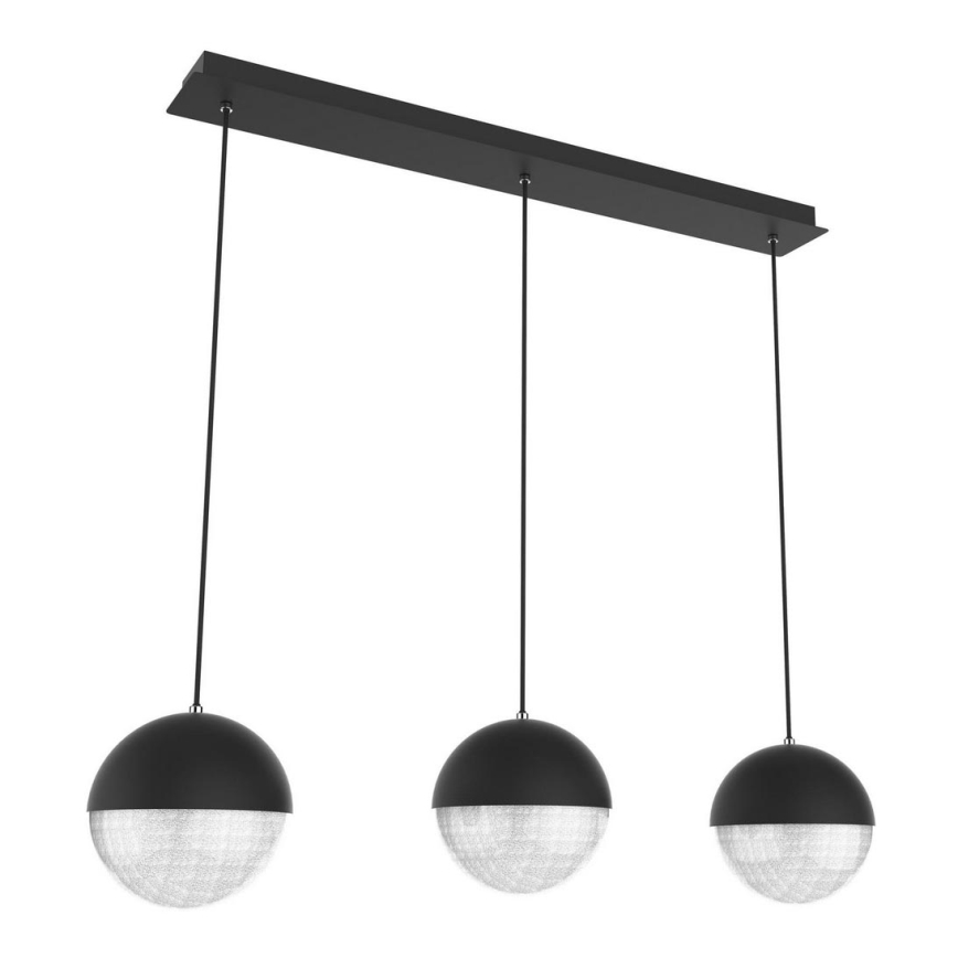 Lámpara colgante LED FURNI 3xLED/5W/230V negro