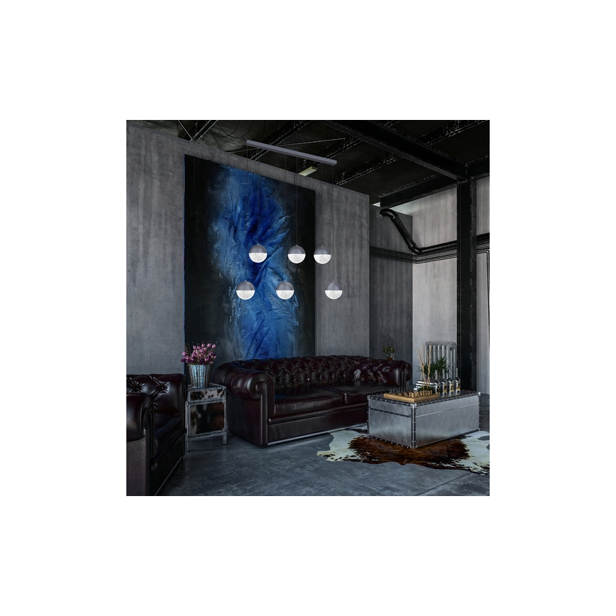 Lámpara colgante LED FURNI 6xLED/5W/230V
