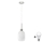 Lámpara colgante LED HARMA 1xE27/60W/230V, diámetro 14 cm, cromo mate/blanco