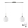 Lámpara colgante LED HARMA 2xE27/60W/230V cromo mate/blanco