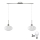 Lámpara colgante LED HARMA 2xE27/60W/230V cromo mate/blanco