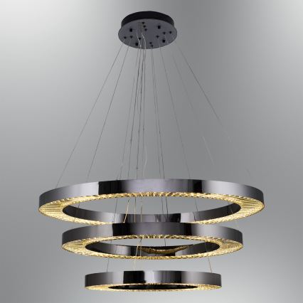 Lámpara colgante LED JESI LED/99W/230V 3000K diámetro 100 cm plata