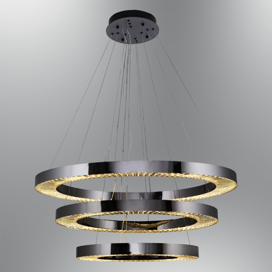 Lámpara colgante LED JESI LED/99W/230V 3000K diámetro 100 cm plata