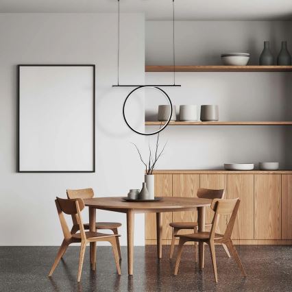 Lámpara colgante LED ODETTA con cable, 30W, 230V, 4000K, negra