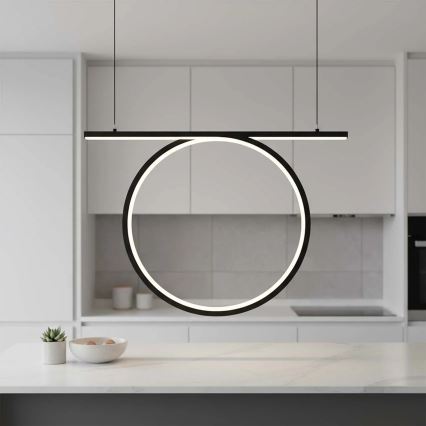 Lámpara colgante LED ODETTA con cable, 30W, 230V, 4000K, negra