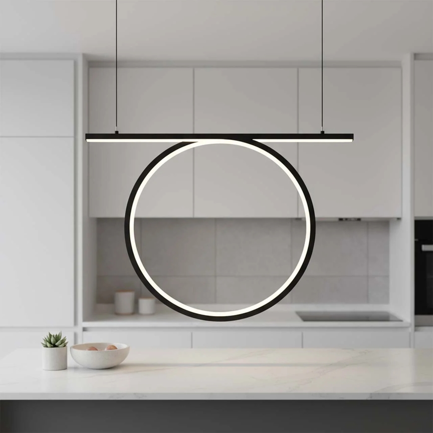 Lámpara colgante LED ODETTA con cable, 30W, 230V, 4000K, negra