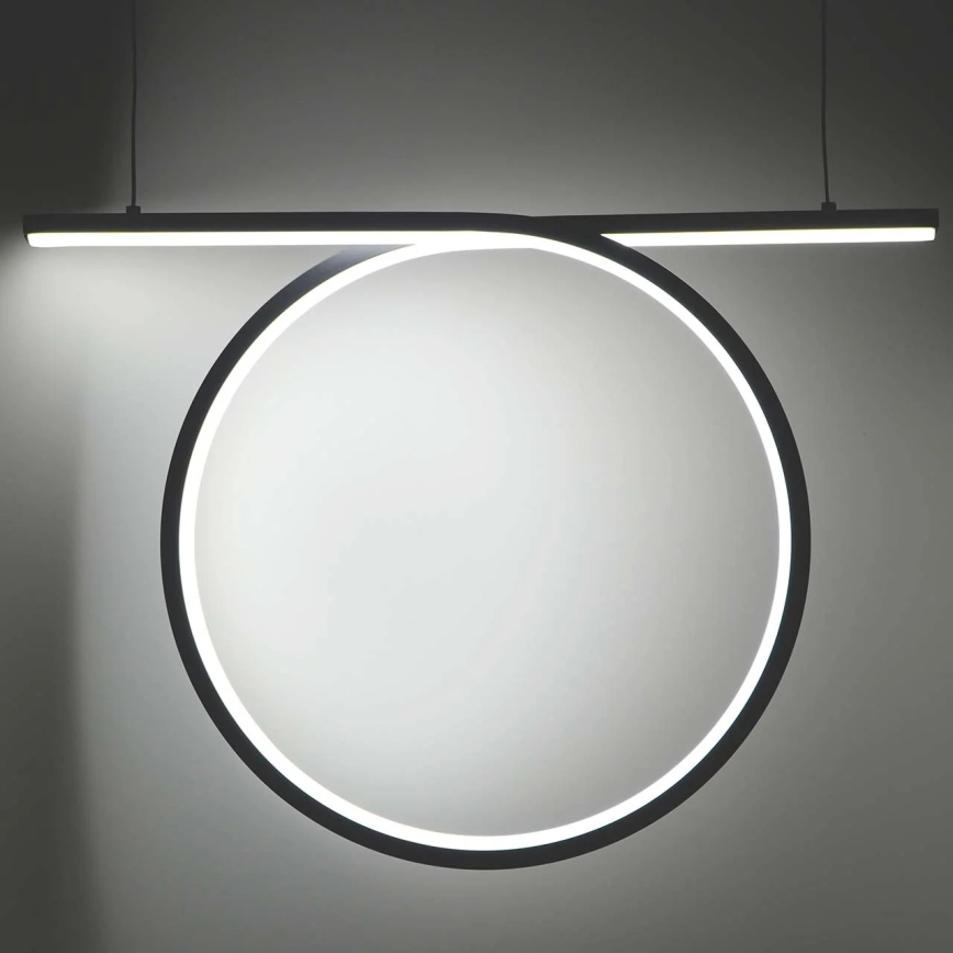 Lámpara colgante LED ODETTA con cable, 30W, 230V, 4000K, negra