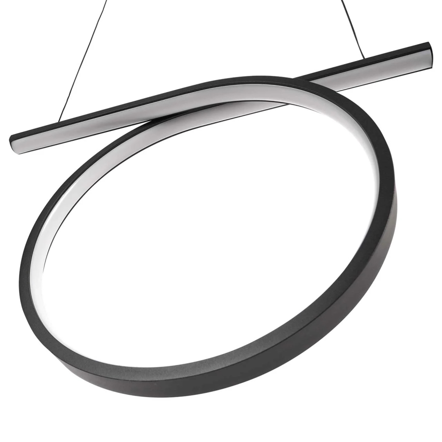 Lámpara colgante LED ODETTA con cable, 30W, 230V, 4000K, negra