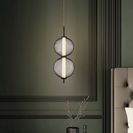 Lámpara colgante LED PUMA LED/10W/230V, diámetro 14 cm, negra