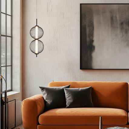 Lámpara colgante LED PUMA LED/10W/230V, diámetro 14 cm, negra