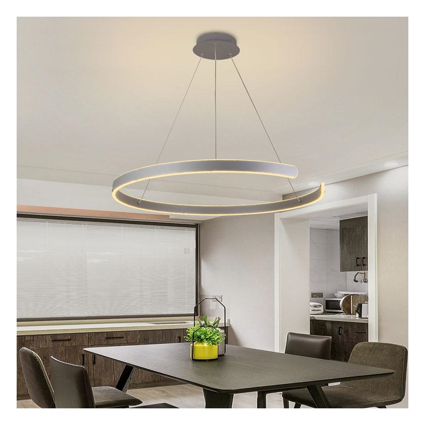 Lámpara colgante LED regulable con cable LED/100W/230V 3000-6500K Ø 80 cm + mando a distancia