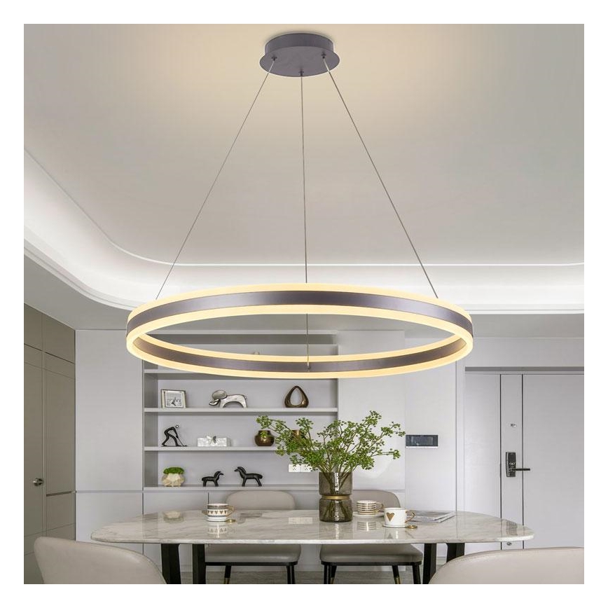 Lámpara colgante LED regulable con cable LED/110W/230V 3000-6500K Ø 80 cm + mando a distancia