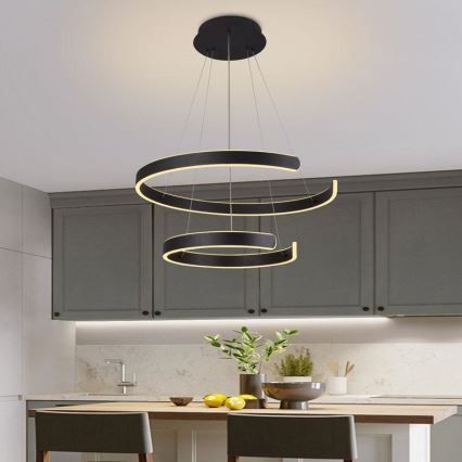 Lámpara colgante LED regulable con cable LED/120W/230V 3000-6500K Ø 60 cm + mando a distancia