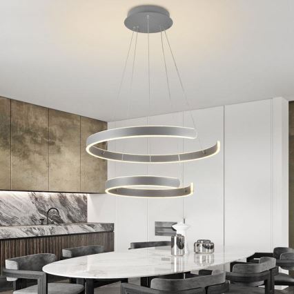 Lámpara colgante LED regulable con cable LED/120W/230V 3000-6500K Ø 60 cm + mando a distancia