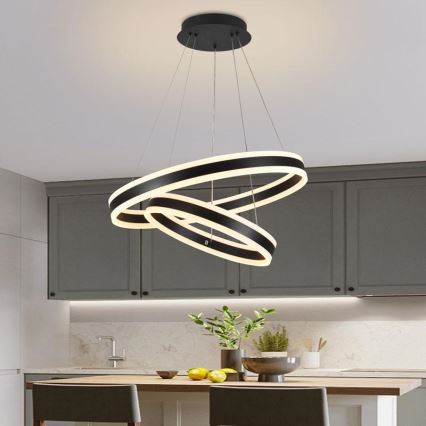 Lámpara colgante LED regulable en cable LED/135W/230V 3000-6500K Ø 60 cm + mando a distancia
