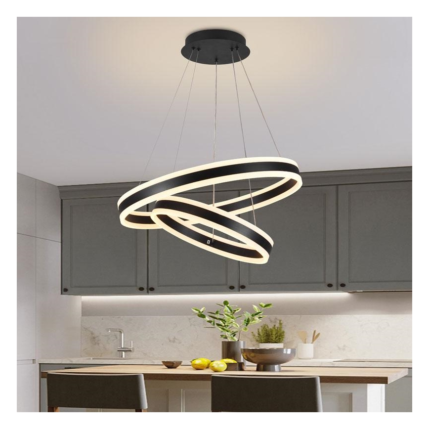 Lámpara colgante LED regulable en cable LED/135W/230V 3000-6500K Ø 60 cm + mando a distancia