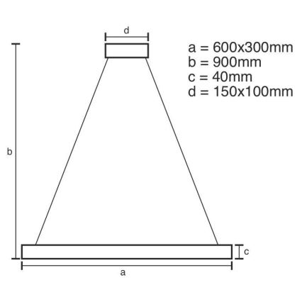 Lámpara colgante LED regulable con cable LED/40W/230V 3000-6500K + mando a distancia