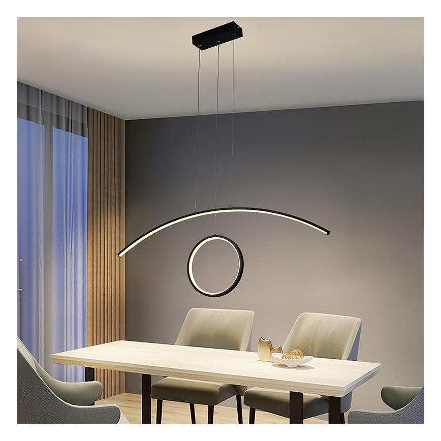 Lámpara colgante LED regulable con cable LED/55W/230V 3000-6500K + mando a distancia