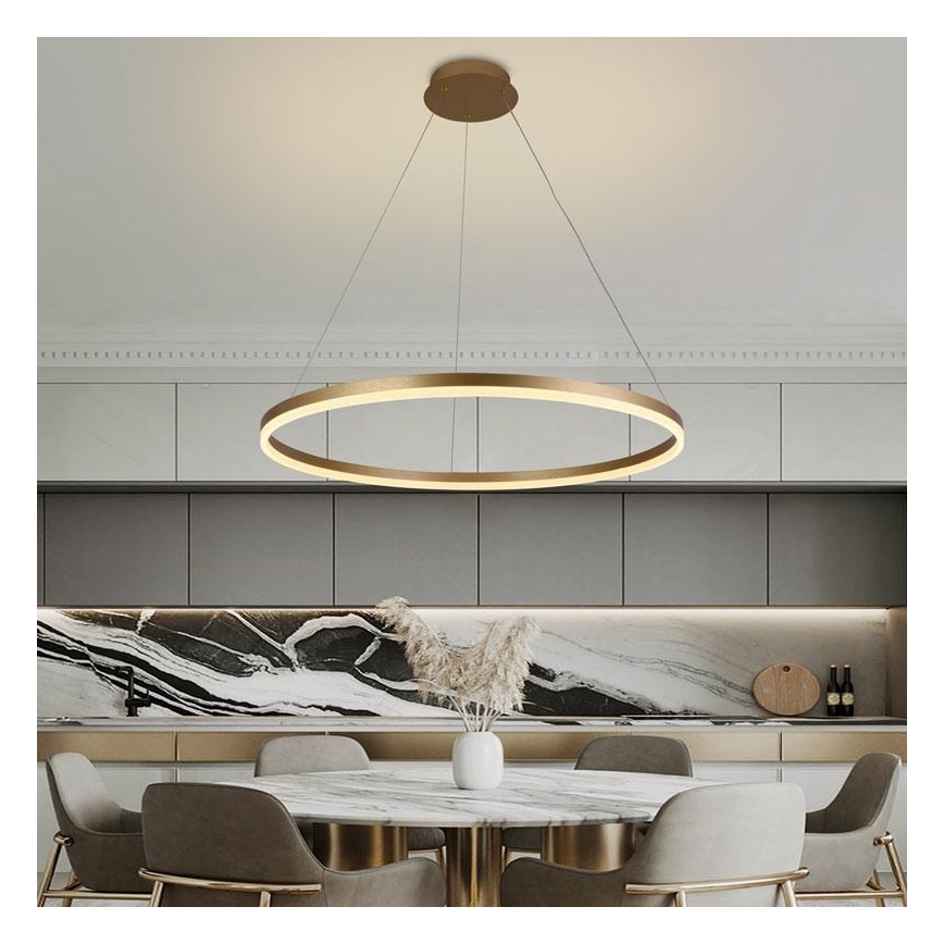 Lámpara colgante LED regulable con cable LED/55W/230V 3000-6500K Ø 80 cm + mando a distancia