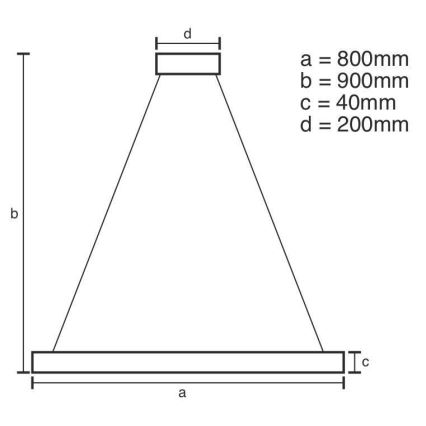 Lámpara colgante LED regulable con cable LED/55W/230V 3000-6500K Ø 80 cm + mando a distancia