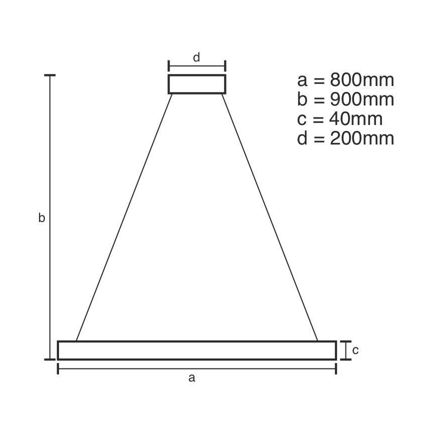 Lámpara colgante LED regulable con cable LED/55W/230V 3000-6500K Ø 80 cm + mando a distancia