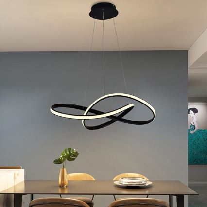 Lámpara colgante LED regulable con cable LED/70W/230V 3000-6500K Ø 55 cm + mando a distancia