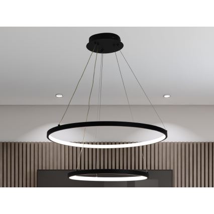 Lámpara colgante LED regulable con cable LED/75W/230V 3000-6500K Ø 60 cm + mando a distancia