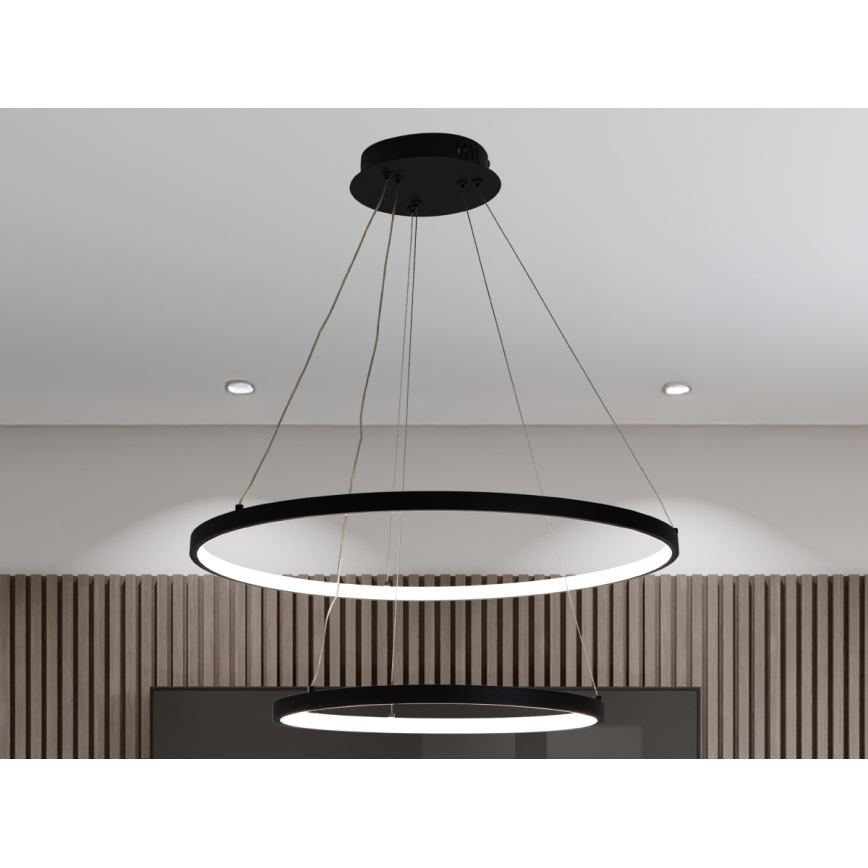 Lámpara colgante LED regulable con cable LED/75W/230V 3000-6500K Ø 60 cm + mando a distancia