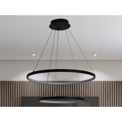 Lámpara colgante LED regulable con cable LED/75W/230V 3000-6500K Ø 60 cm + mando a distancia