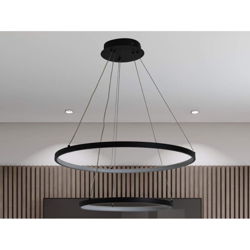 Lámpara colgante LED regulable con cable LED/75W/230V 3000-6500K Ø 60 cm + mando a distancia