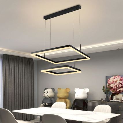 Lámpara colgante LED regulable en cable LED/90W/230V 3000-6500K + mando a distancia