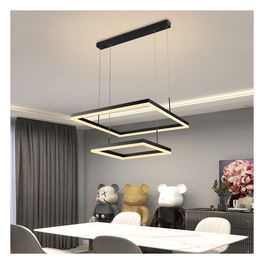Lámpara colgante LED regulable en cable LED/90W/230V 3000-6500K + mando a distancia