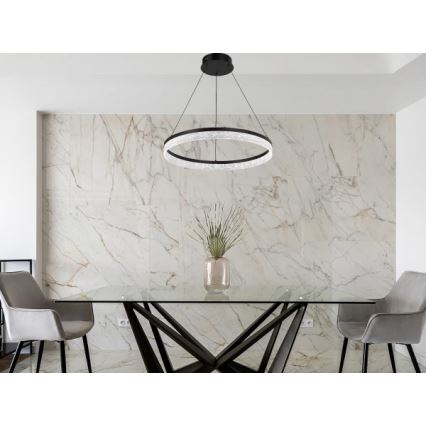 Lámpara colgante LED regulable suspendida por cable ALIANZ LED/60W/230V 3000-6000K diámetro 80 cm + control remoto