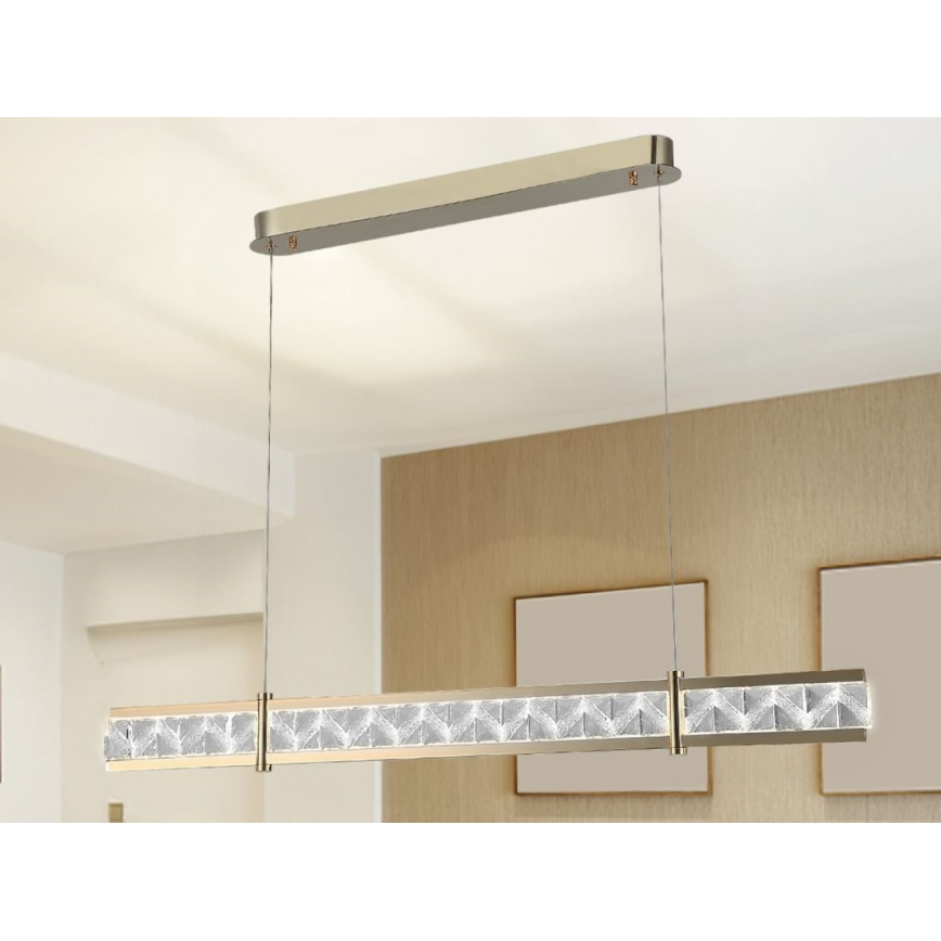 Lámpara colgante de cristal regulable con cable ENRIQUE LED/20W//230V 3000-6000K + mando a distancia