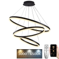 Lámpara colgante LED regulable con cable LED/125W/230V 3000-6500K Ø 80 cm + mando a distancia