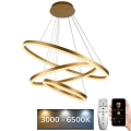 Lámpara colgante LED regulable con cable LED/125W/230V 3000-6500K Ø 80 cm + mando a distancia