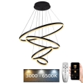 Lámpara colgante LED regulable con cable LED/165W/230V 3000-6500K Ø 80 cm + mando a distancia
