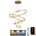 Lámpara colgante LED regulable con cable LED/165W/230V 3000-6500K Ø 80 cm + mando a distancia