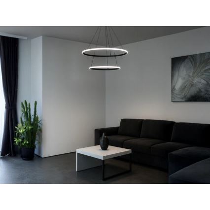 Lámpara colgante LED regulable con cable LED/55W/230V 3000-6500K Ø 60 cm + mando a distancia