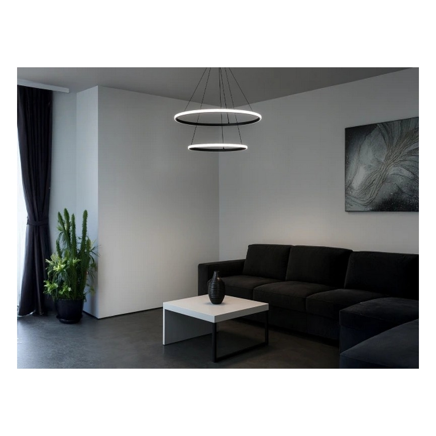 Lámpara colgante LED regulable con cable LED/55W/230V 3000-6500K Ø 60 cm + mando a distancia