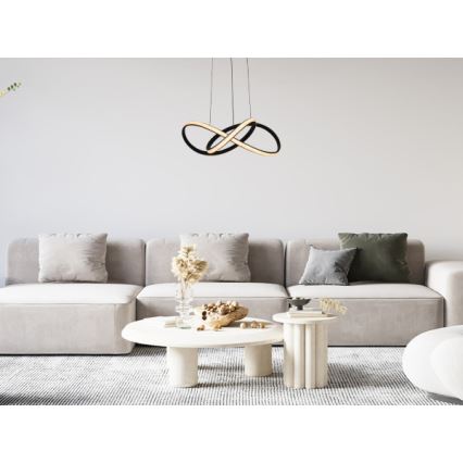 Lámpara colgante LED regulable con suspensión de cable, LED/65W/230V, 3000–6500 K, Ø 49 cm + mando a distancia