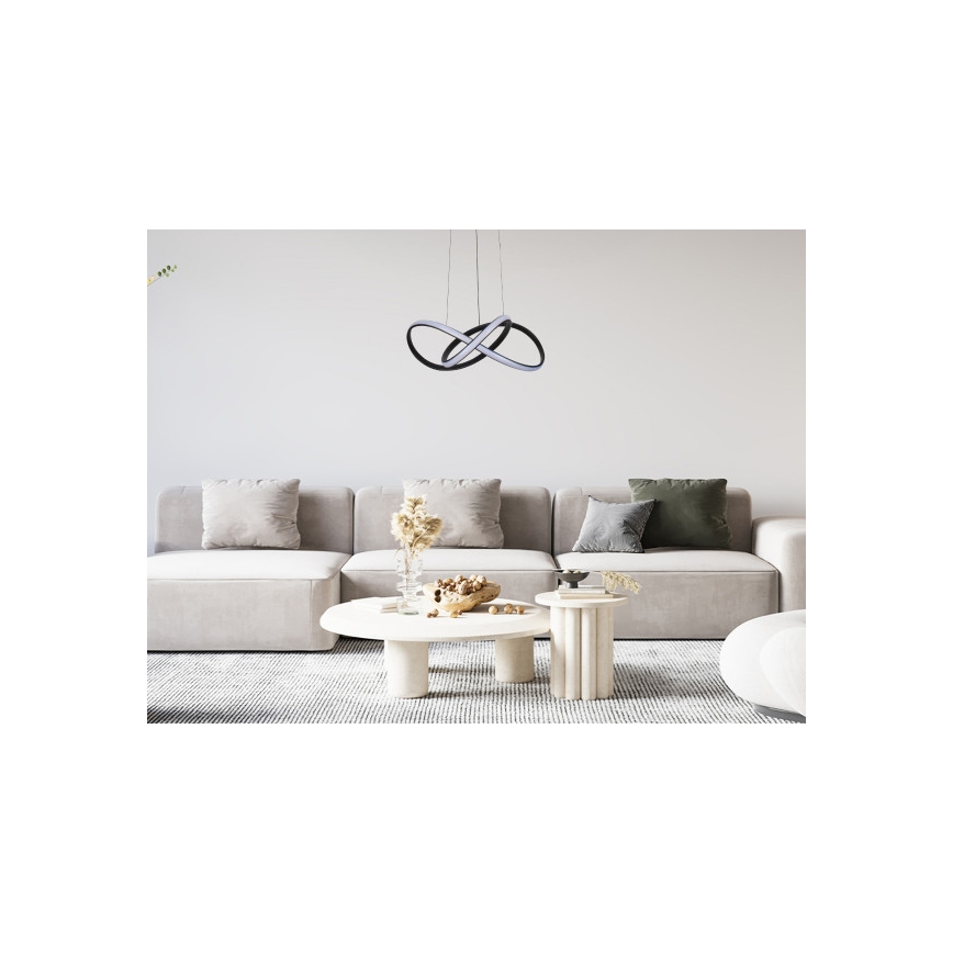 Lámpara colgante LED regulable con suspensión de cable, LED/65W/230V, 3000–6500 K, Ø 49 cm + mando a distancia