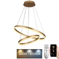 Lámpara colgante LED regulable con cable LED/70W/230V 3000-6500K Ø 60 cm + mando a distancia