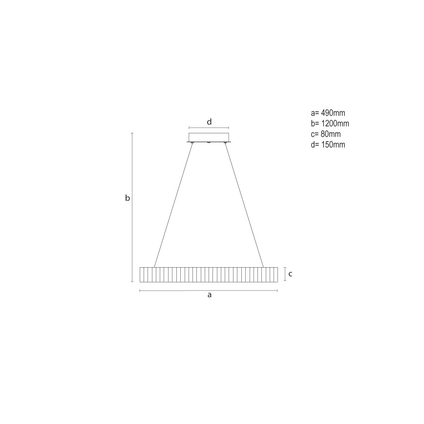 Lámpara colgante LED regulable con cable LED/75W/230V 3000-6500K Ø 49 cm + mando a distancia