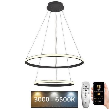 Lámpara colgante LED regulable con cable LED/75W/230V 3000-6500K Ø 60 cm + mando a distancia