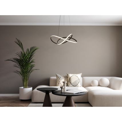 Lámpara colgante LED regulable suspendida por cable LED/85W/230V 3000-6500K Ø 60 cm + mando a distancia