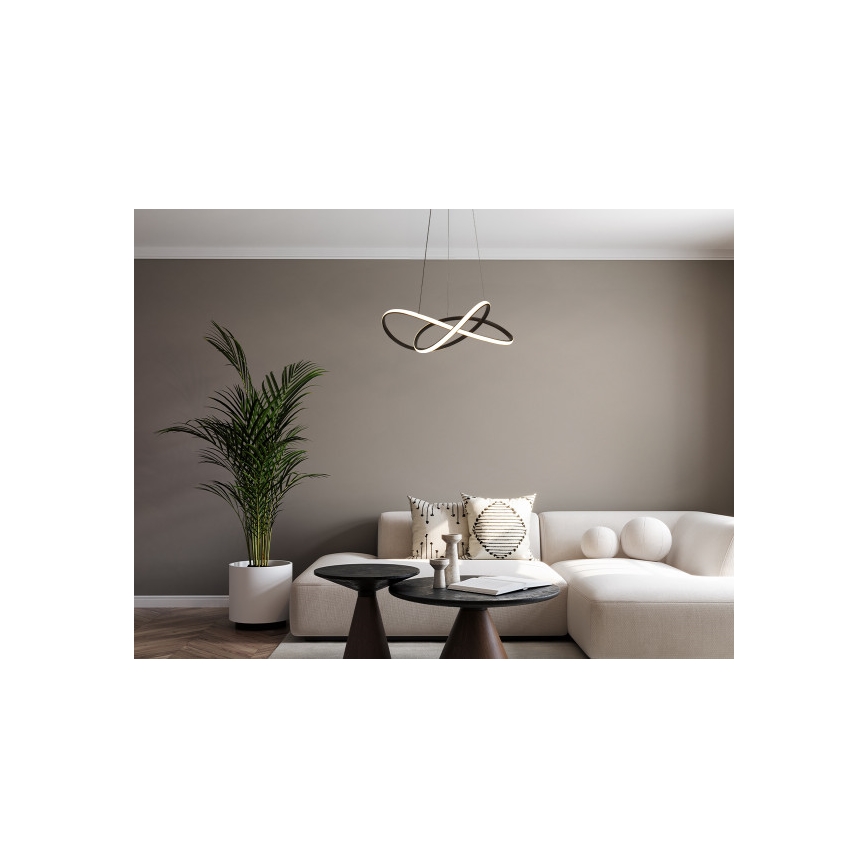 Lámpara colgante LED regulable suspendida por cable LED/85W/230V 3000-6500K Ø 60 cm + mando a distancia