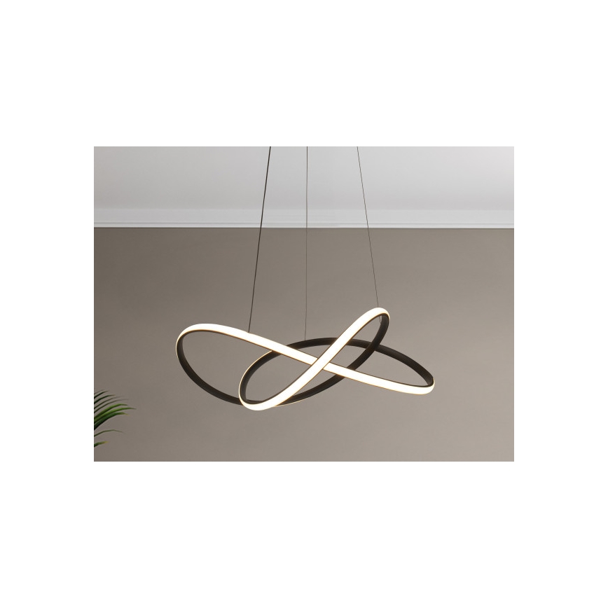 Lámpara colgante LED regulable suspendida por cable LED/85W/230V 3000-6500K Ø 60 cm + mando a distancia