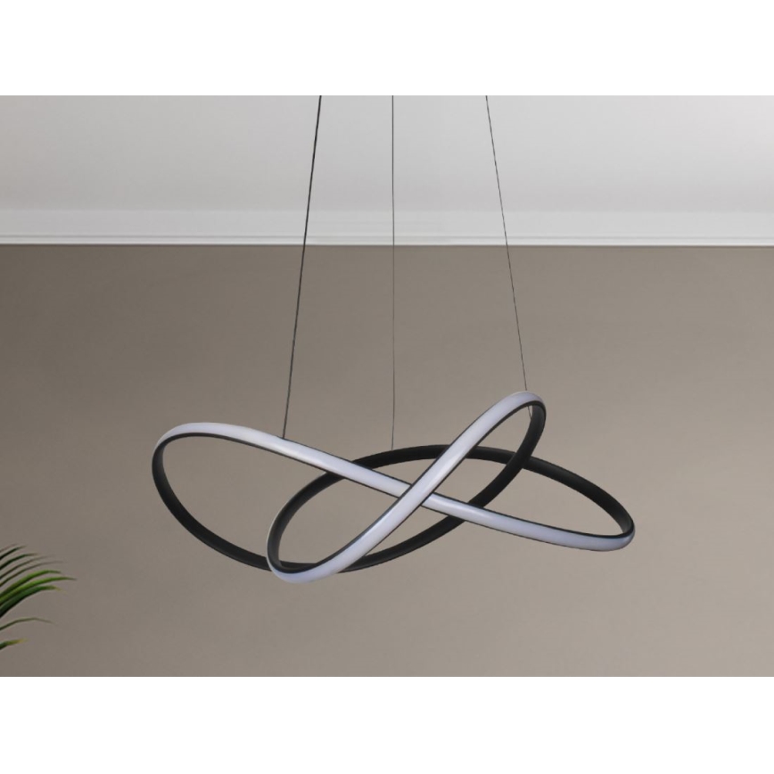 Lámpara colgante LED regulable suspendida por cable LED/85W/230V 3000-6500K Ø 60 cm + mando a distancia